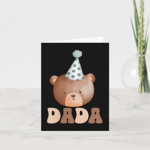 Dada Teddy Bear 1. Geburtstag Boy Girl Family Matc Karte