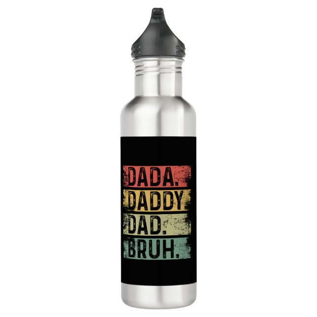 Dada. Vater. Papa. Bruh Edelstahlflasche (Rechts)