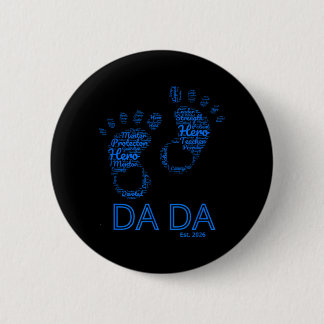 Dada Vatertag Est 2026 Wortwolke Baby Button