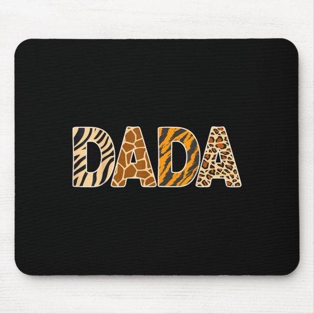 Dada Wild Animal Print Zebra Giraffe Tiger Leopard Mousepad (Vorne)