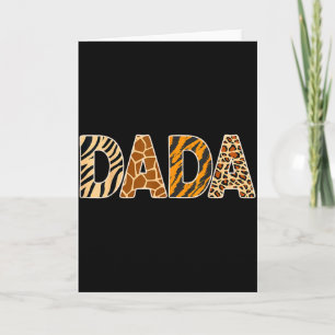 Dada Wildtierdruck Zebra Giraffe Tiger Leopard Karte