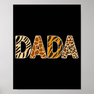 Dada Wildtierdruck Zebra Giraffe Tiger Leopard Poster