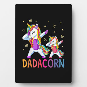 Dadacorn Dadicorn Daddycorn Papa Kinder Vatertag T Fotoplatte