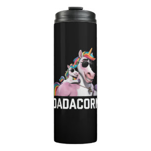 Dadacorn Einhorn Papa Vatertag Lustiges Geschenk T Thermosbecher