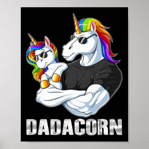 Dadacorn - Einhorn Vater und Ba Poster