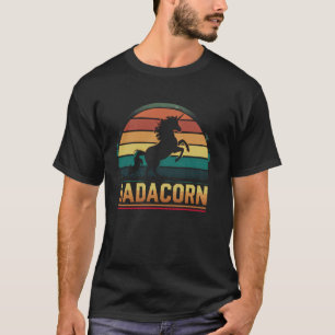 Dadacorn Einhorn Vater Vatertag Lustig Retro T-Shirt