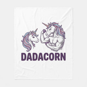 Dadacorn Lustiges Einhorn Dad Vektor-Shirt-Design_ Fleecedecke