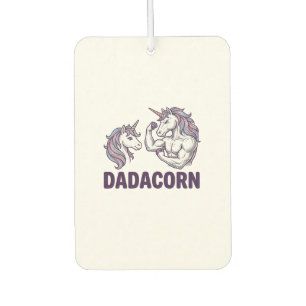 Dadacorn Lustiges Einhorn Papa Vektor-Shirt Design Autolufterfrischer