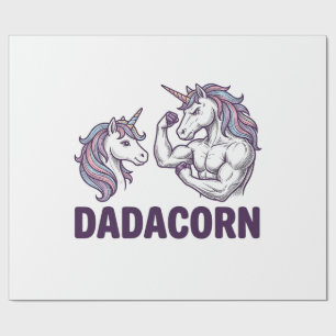 Dadacorn Lustiges Einhorn Papa Vektor-Shirt Design Geschenkpapier