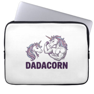 Dadacorn Lustiges Einhorn Papa Vektor-Shirt Design Laptopschutzhülle
