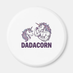 Dadacorn Lustiges Einhorn Papa Vektor-Shirt-Design Magnet