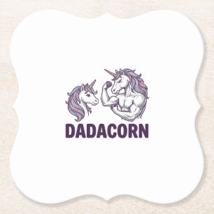 Dadacorn Lustiges Einhorn Papa Vektor-Shirt Design Untersetzer