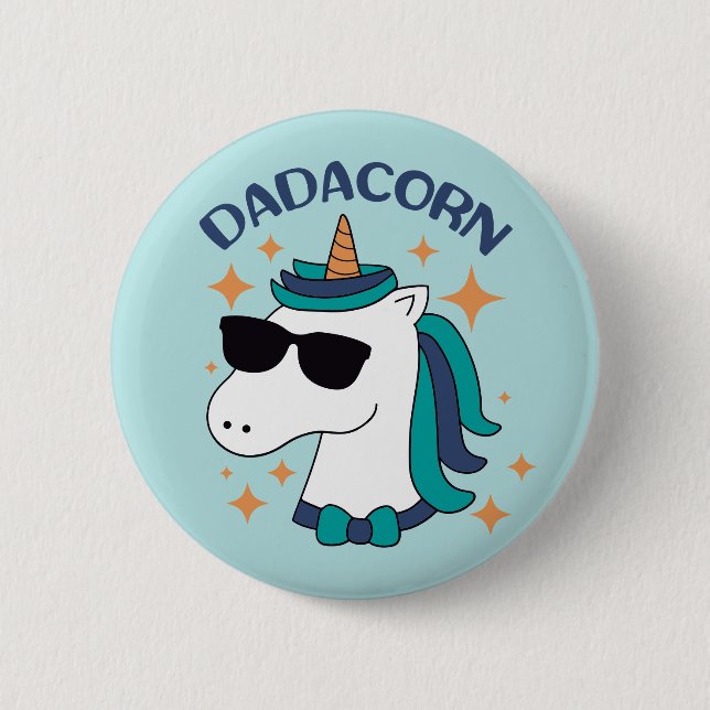 Dadacorn mit Sonnenbrille Button (Vorderseite)
