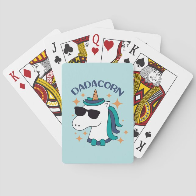 Dadacorn mit Sonnenbrille Spielkarten (Rückseite)
