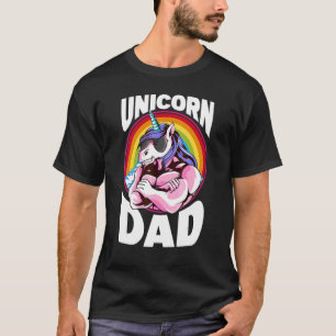Dadacorn Muscle Unicorn Vater Baby Daughter Father T-Shirt