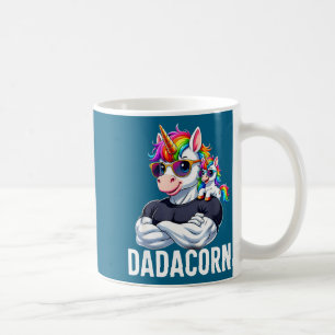 Dadacorn Muskel Einhorn Vater Lustiger Vatertag Mä Kaffeetasse