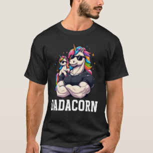 Dadacorn Unicorn Vater Papa Vatertag Tochter T-Shirt