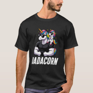 Dadacorn Unicorn Vater Papa Vatertag Tochter T-Shirt