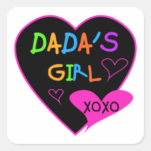 Dadas Girl T - Shirt, Tasse, Button, Magnet, Mehr Quadratischer Aufkleber