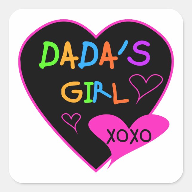 Dadas Girl T - Shirt, Tasse, Button, Magnet, Mehr Quadratischer Aufkleber (Vorderseite)