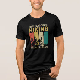 Dadas Lieblingswanderfreunde Retro-Sonnenuntergang Tri-Blend Shirt