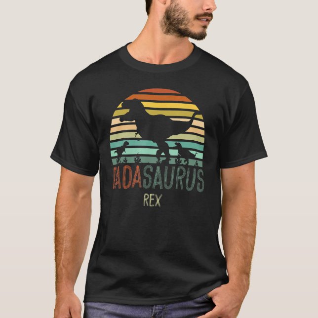 Dadasaurus Dad Dino Fars Day S Men Dinosaur Rex T-Shirt (Vorderseite)