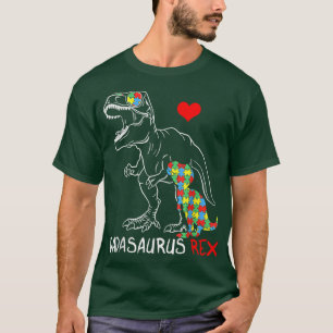 Dadasaurus Daddy Re Autism Awareness Proud Vater F T-Shirt