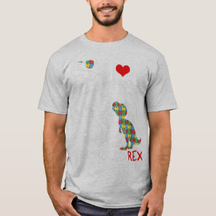 Dadasaurus Daddy Rex Autism Awareness Proud Vater  T-Shirt