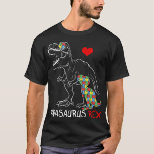 Dadasaurus Daddy Rex Autism Awareness Proud Vater  T-Shirt