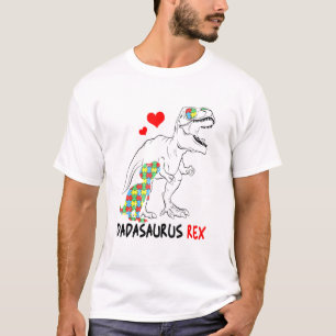 Dadasaurus Daddy Rex Autism Proud Vater Vathers Da T-Shirt