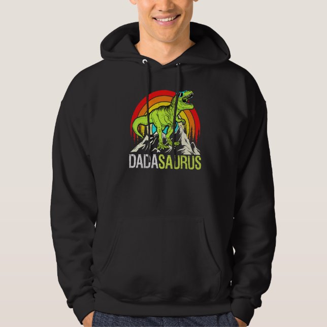 Dadasaurus Dinosaur Dada Saurus Vatertag Familie Hoodie (Vorderseite)