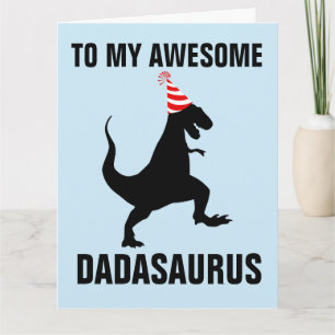 DADASAURUS DINOSAUR GROSS (8,5 X 11) GEBURTSTAGSKA KARTE