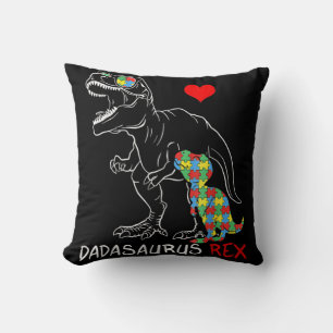 Dadasaurus Rex Autism Awareness Proud Vater Vaters Kissen