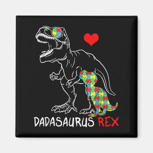 Dadasaurus Rex Autismus-Bewusstsein Stolz Vater Vä Magnet