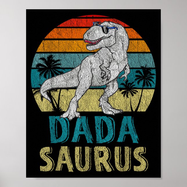 Dadasaurus T Rex Dinosaur Dada Saurus Family Match Poster (Vorne)