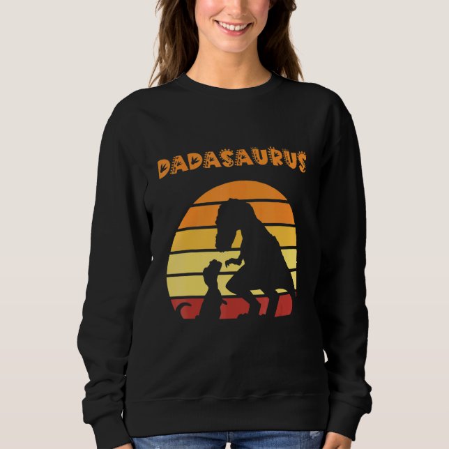 Dadasaurus Vater Trex Vater T-Rex Dinosaurier Retr Sweatshirt (Vorderseite)