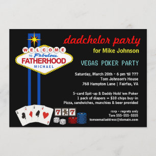 Dadchelor Party - Vegas Casino Style Einladungen