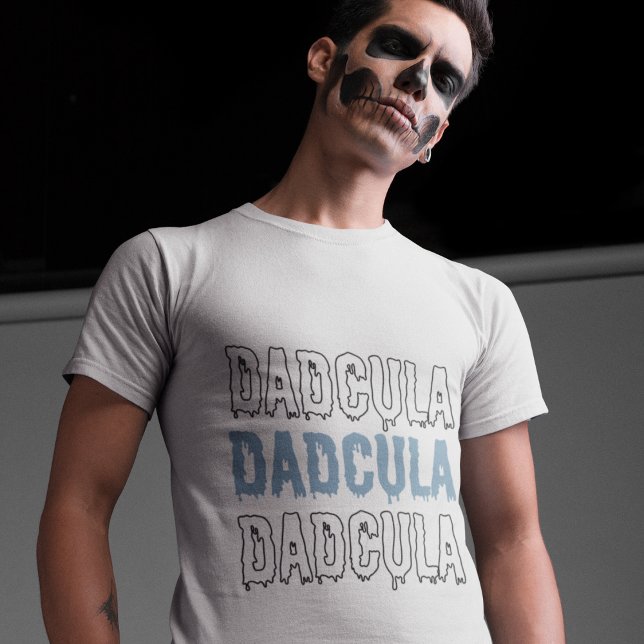 Dadcula Blue Halloween - Spooky & Fun Vater T-Shirt (Von Creator hochgeladen)