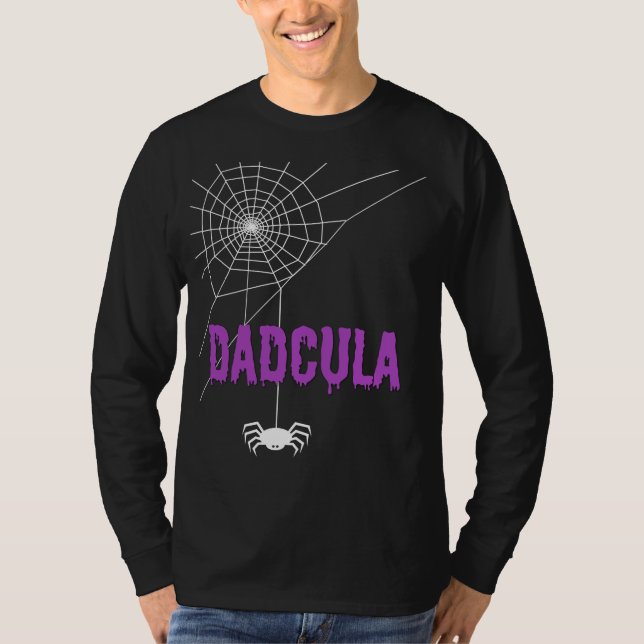 Dadcula Dripping Blood Font and Spider T-Shirt (Vorderseite)