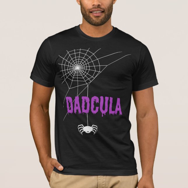 Dadcula Dripping Blood Font and Spider T-Shirt (Vorderseite)