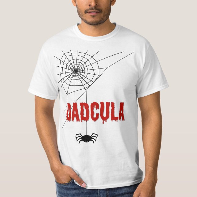 Dadcula Dripping Blood Font and Spider T-Shirt (Vorderseite)