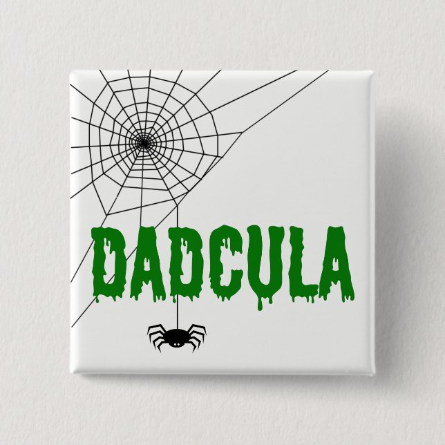 Dadcula Green Dripping Schriftart Spider Web Button (Vorderseite)