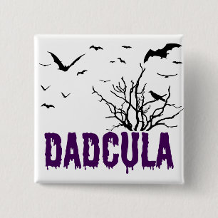 Dadcula Lila Dripping Schriftart Fliegende Flederm Button