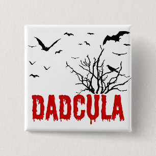 Dadcula Red Dripping Schriftart Flying Bats Button