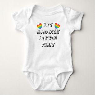 Daddies' alleiniger Regenbogen hört zwei Vater Nie Baby Strampler