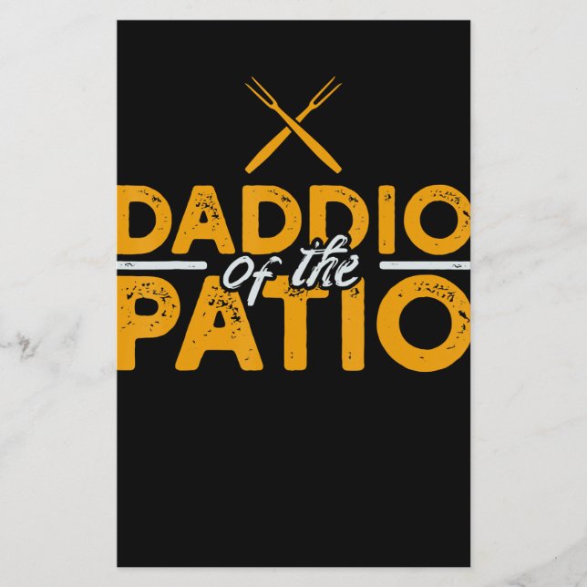 Daddio Of The Patio Funny Grill BBQ Flyer (Vorne)