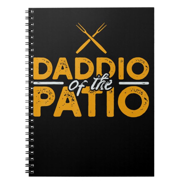 Daddio Of The Patio Funny Grill BBQ Notizblock (Vorderseite)