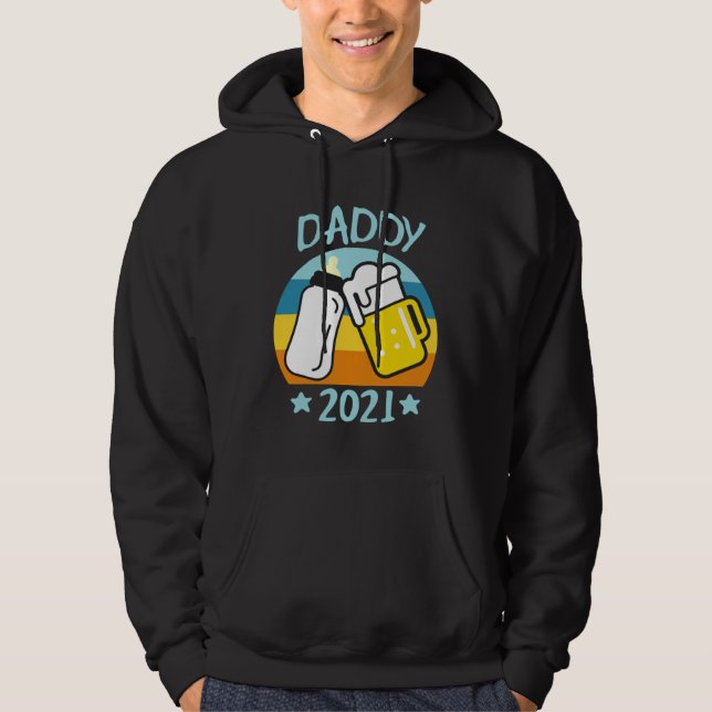 Daddy 2021 Father Baby Birth Men  Dad Hoodie (Vorderseite)