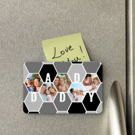 Daddy 5 Foto 5 Letter Honeycomb Foto Collage Magnet