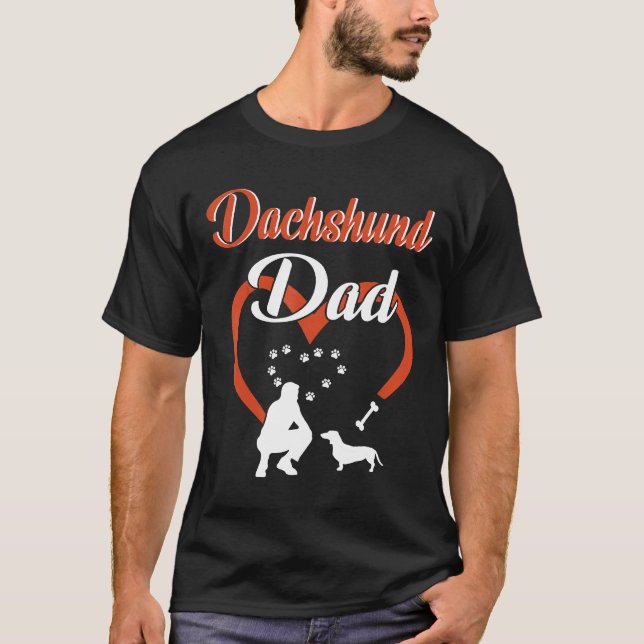 Daddy Amp Dog Inside Big Heart Happy Vater Day Da T-Shirt (Vorderseite)